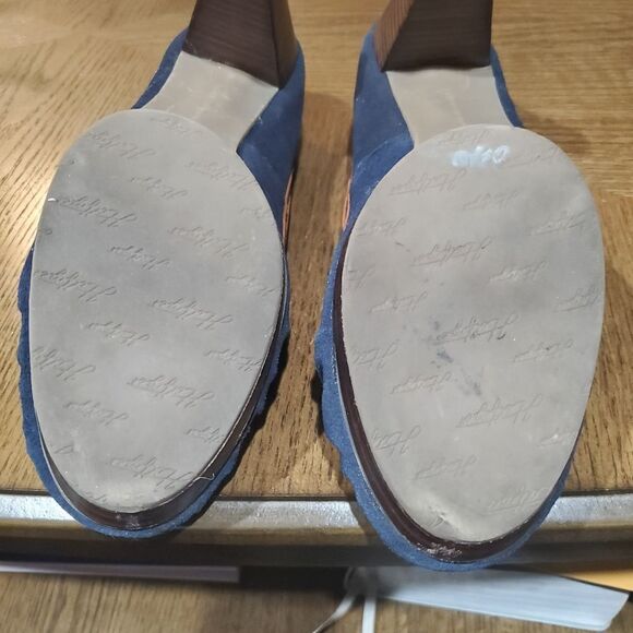 Tommy Hilfiger Blue Suede and Brown shoes size 8.5 - Picture 6 of 8
